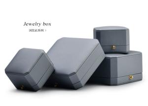 China Glossy Lamination Leather Gift Box , Custom Jewelry Packaging With Logo wholesale