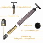 Beauty Bar 6000VPM 24k Golden Pulse Facial Massager