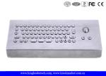 Brushed Stainless Steel USB Industrial Keyboard With Trackball