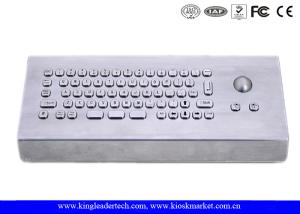 China Brushed Stainless Steel USB Industrial Keyboard With Trackball wholesale