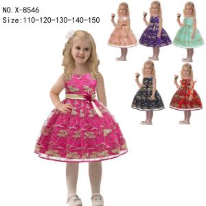 China girl's princess dress evening dress wear party dress ready goods ready to ship stock 56 wholesale