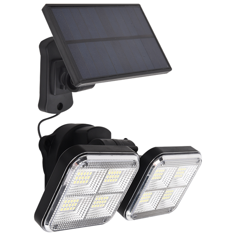 Dual Head Led Outdoor Wireless Solar Powered PIR Motion sensor Solar Garden Wall Light