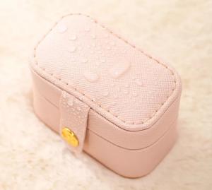 China ODM Mini Travel Jewelry Box Organizer Emboss PU Leather Portable SGS wholesale