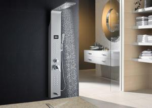China Nickel Brushed Thermostatic Shower Panel Operating Temperature 0 - 100℃ ROVATE wholesale