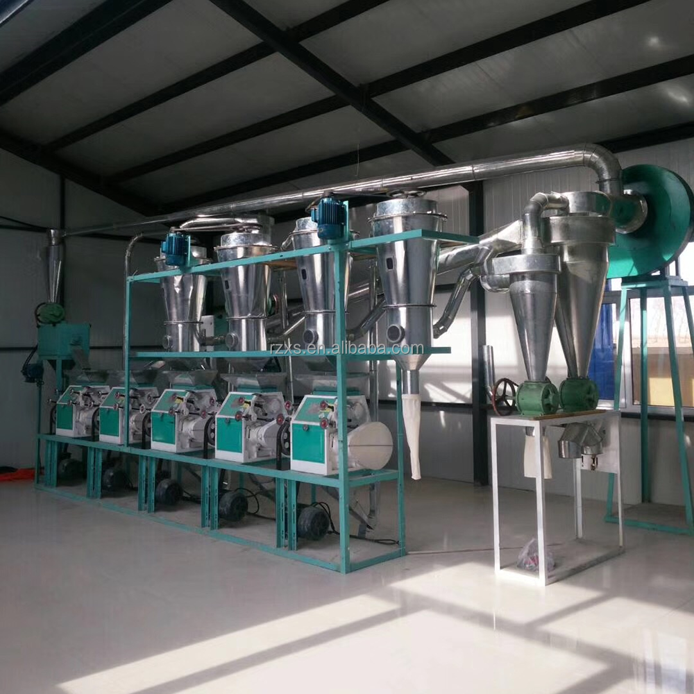 Electric Roller Durum Wheat Flour Mill Grinder Milling Machine in Ghana Bangladesh 15 Ton Per Day