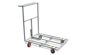 China Aluminium Profile Industrial Tote Cart Multilayer Hand Push Trolley wholesale