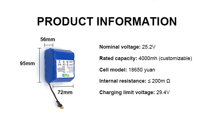 25.2V 4Ah lithium Battery