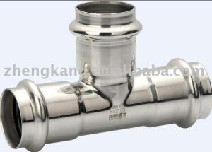China Inox Press Equal Tee Pipe Fitting Welded Hydraulic Tee Metal Pipe Adapters wholesale