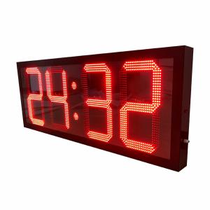 Outdoor 1600mm *600mm * 100mm Large Digital Clock 15 Months Warranty