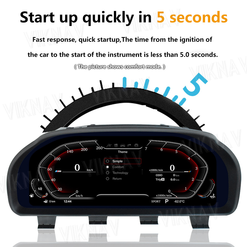 Viknav For BMW X3 X4 X5 X6 (2010-2019) 12.3 inch Car Digital Dashboard Panel Virtual Instrument Cluster LCD Speedometer