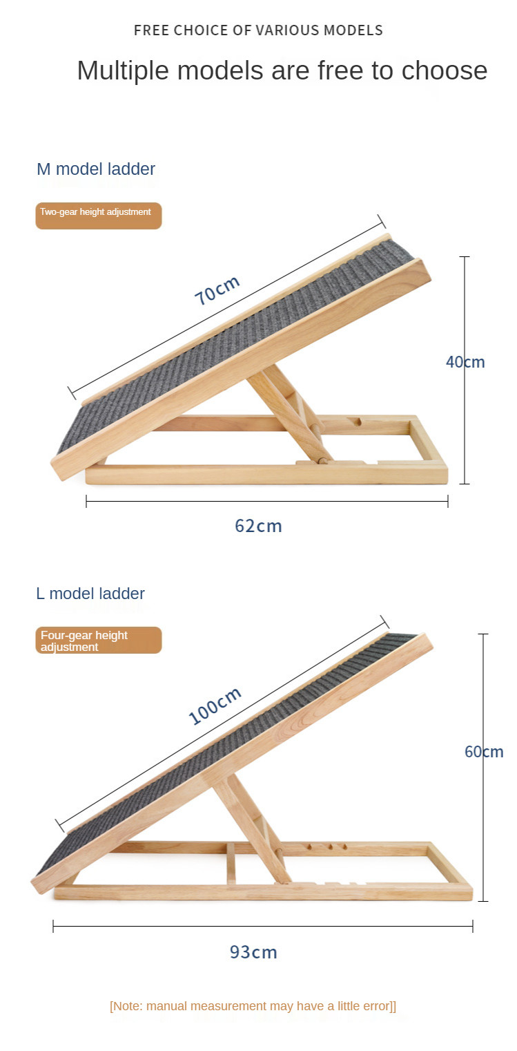 Couch Wooden 36 Inch Dog Ramp 6kg Adjustable Height Dog Ramp