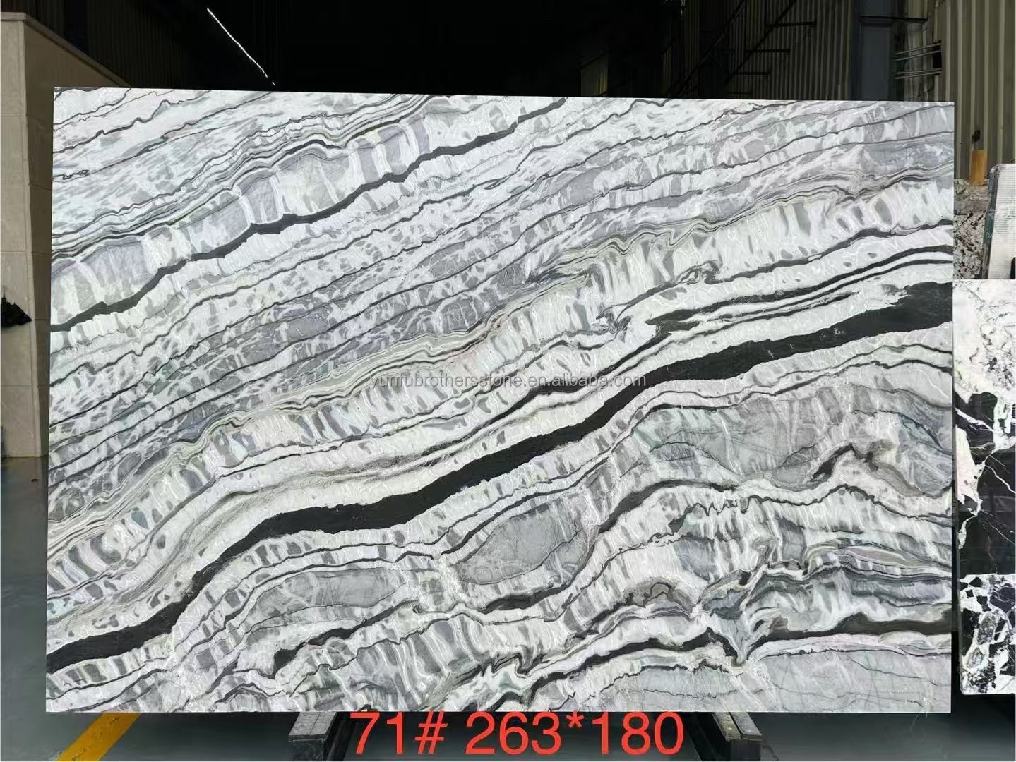 Transform Your Dining Table with Brazil's Popular Stone Panda Impression Marble Slab