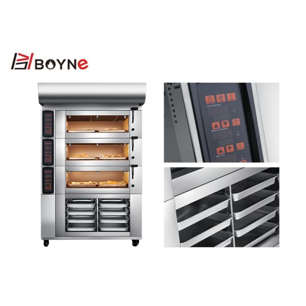 SS304 Commercial Bakery Kitchen Equipment High Temperature 9 Trays Electric Bakery Oven