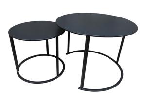 China Metal Black 50cm High Modern Round Coffee Tables Furniture Iron wholesale