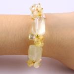 Handmade Gemstone Bracelet Adjustable Charms Citrine Bracelets Natural Stone