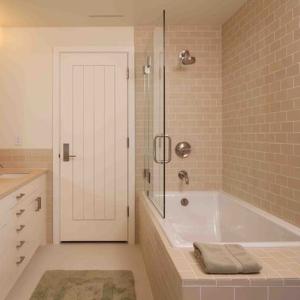 China PVC MDF Interior Wood Composite Door Natural Wood Veneer Right / Left Opening Direction wholesale