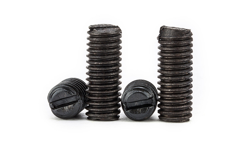 Headless Alloy Steel Metal Set Screws Slotted Drive Flat Point DIN24766