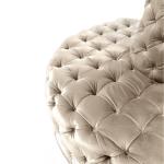 Round Chesterfield Upholstered Sofa Set Living Room Tufted Button