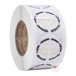China Gold Foil Waterproof Glossy Printable Synthetic Transparent Label Stickers wholesale