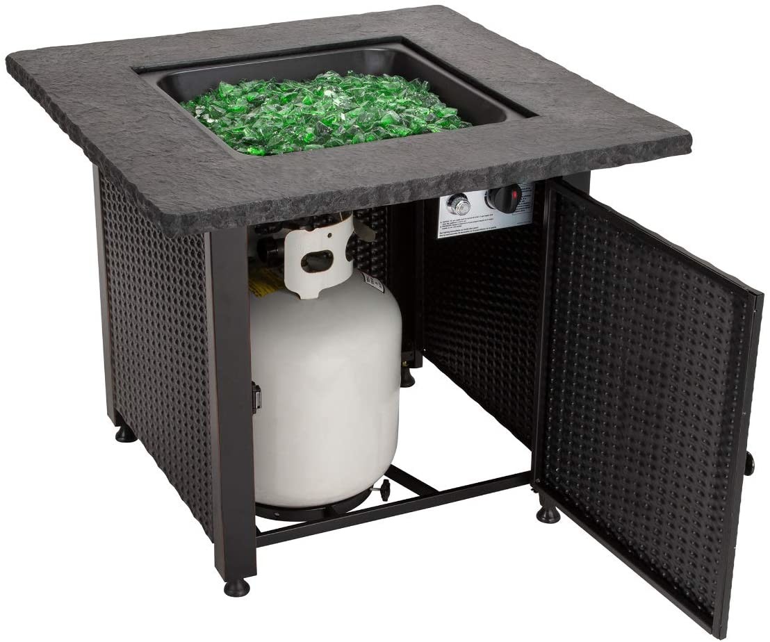 30'' Outdoor Gas Firepit Table All-Season Alloy Steel