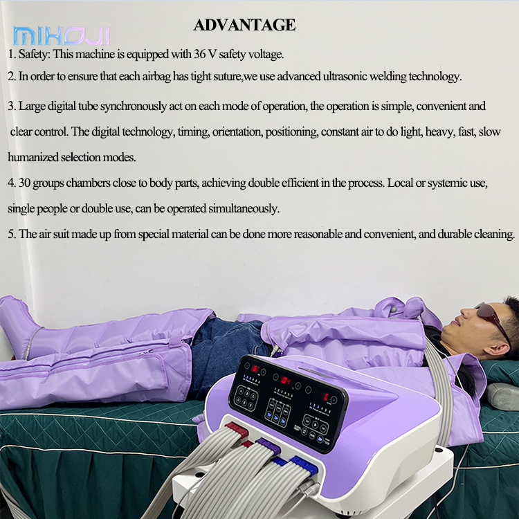 7 Inch Screen Salon Lymphatic Drainage Compression Machine For Fat Removal