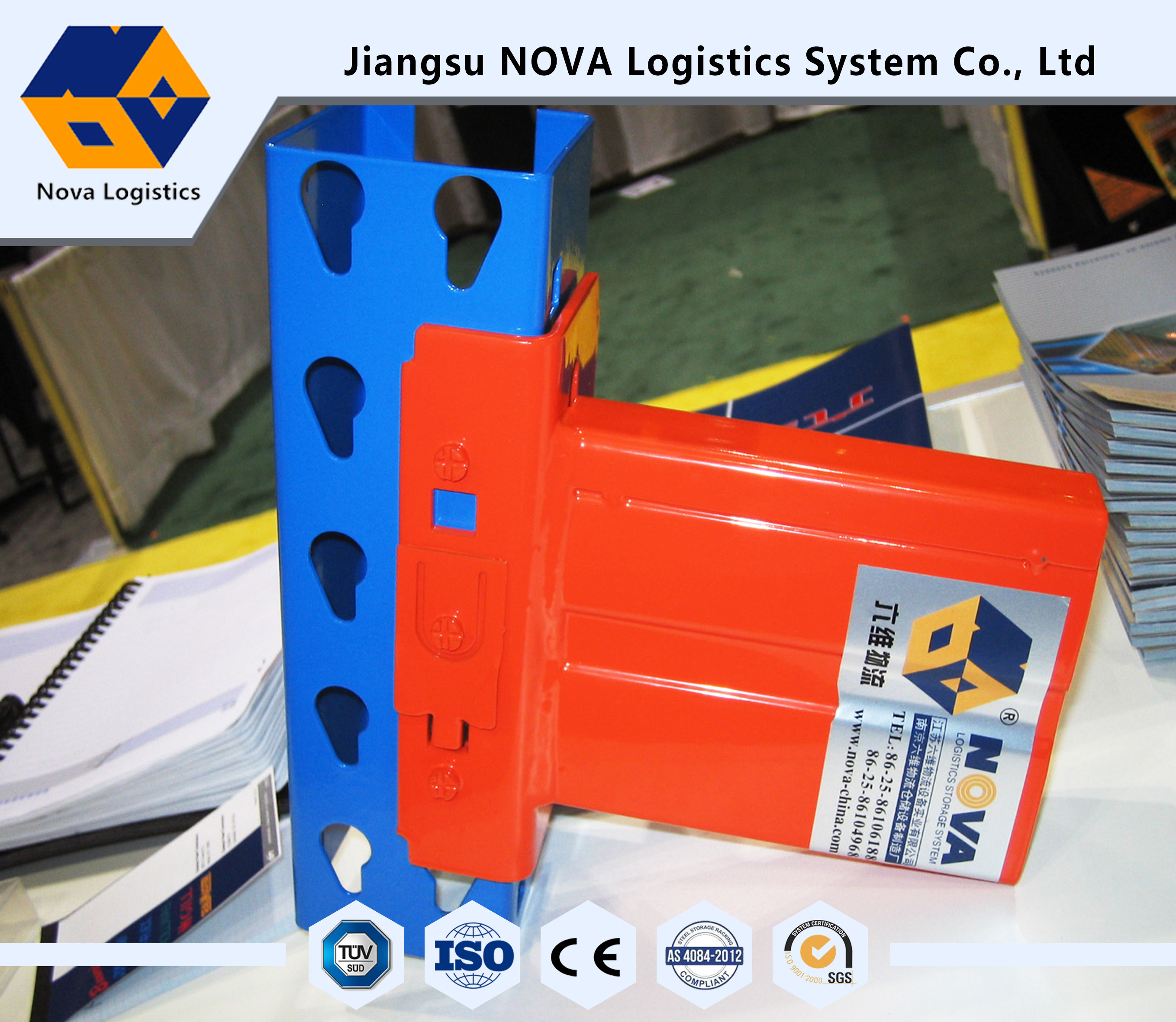 Q235B Hot Rolled Steel Heavy Duty Pallet Racking For Lowering Handling Time
