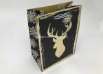 Small / Large Xmas Gift Bags , Paper Christmas Goodie Bags Full Gold Hot