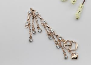 China Rhinestones Boot Chains Bracelets , High Heel Shoe Jewelry Chains Delicate wholesale