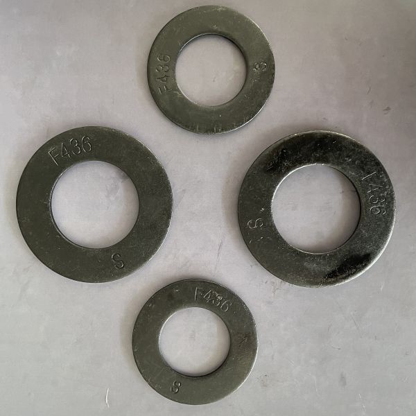 F436 Washer/Plain Washer, 1/4" - 4" , Black oxide