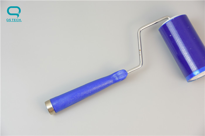 Disposable Polyester Blue Cleanroom Sticky Roller with handle