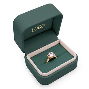China Velvet Emerald PU Leather Luxury Jewellery Packaging Boxes OEM ODM wholesale