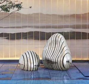 China Decorative Mirror Polished Stainless Steel Art Sculptures wholesale