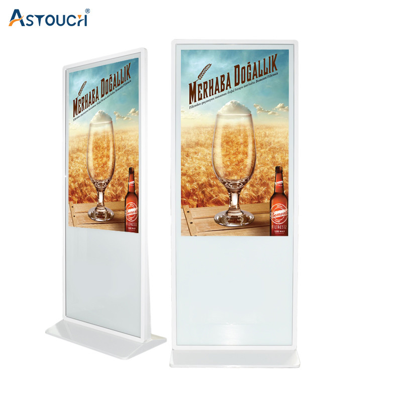 65 Inch Free Standing Digital Poster Display Screen With IR Touch Technology