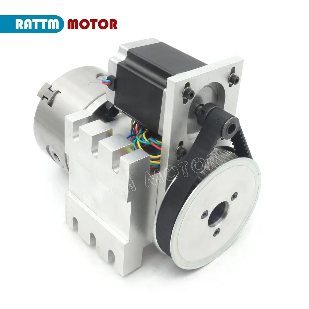 CNC 4th Axis K11 3 4 Jaw Chuck Index Dividing Head 100mm With Tailstock Lathe Part