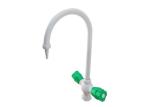 Single / Double Way PP Goose Neck Water Tap Lab Fittings Corrosion Resistant
