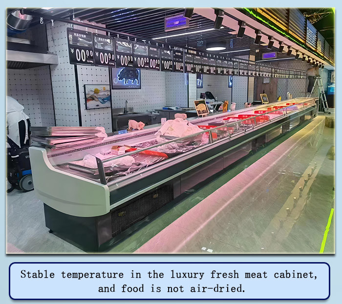 Cold Storage Meat Display Freezer 160L No Door Butcher Shop 0 - 5 ℃ Cooler