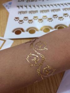 China Gold Metallic foil Tattoos wholesale