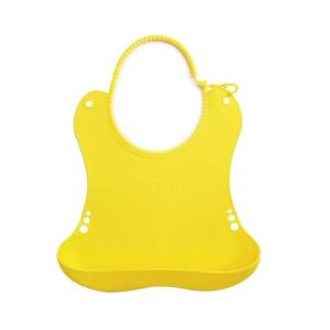 China Non-toxic feeding food pure color flexible silicone baby bib,waterproof silicone baby bib, wholesale