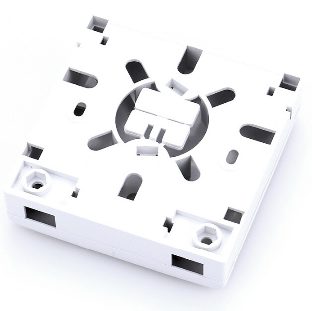 Fiber Optic Faceplate 2 Port FTTH Terminal Box For SC Adapter White Color