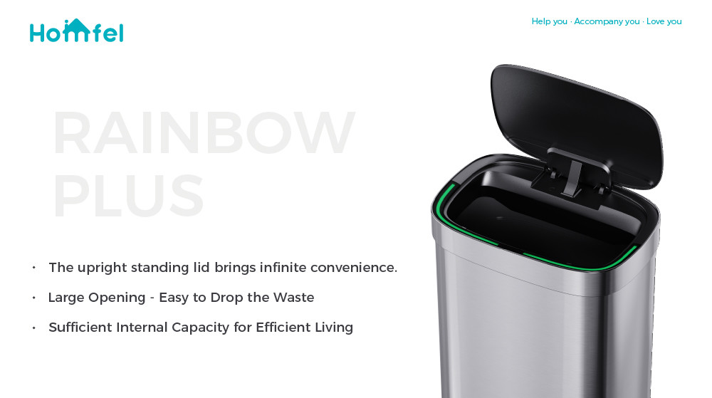 Household 65L Touchless Smart Sensor Waste Bin for Office Kitchen Stainless Steel Automatic Garbage Container