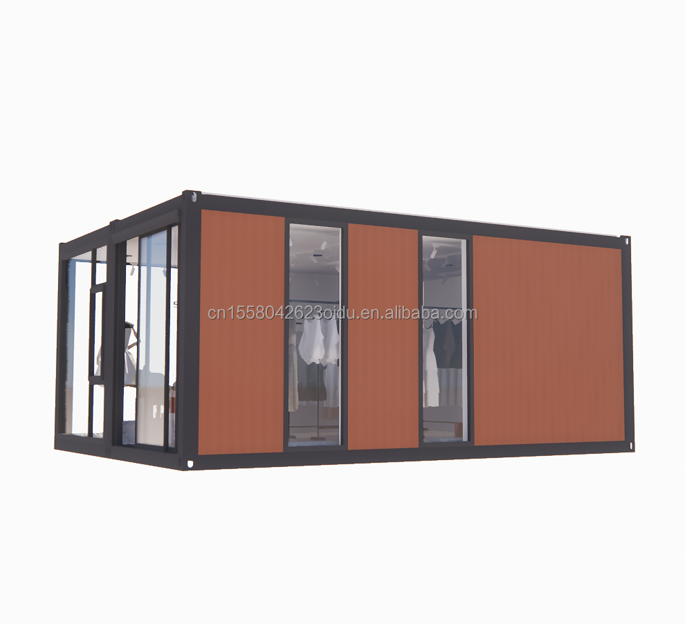 20ft Modern Design Prefabricated Wooden House Steel Material Tiny Container House for Hotel/Couple Vocation Outdoor Stay