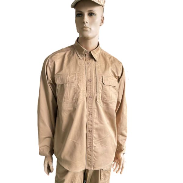 Khaki Fireproof Military Army Uniform Tactical Shirt Men Military Training Shirt