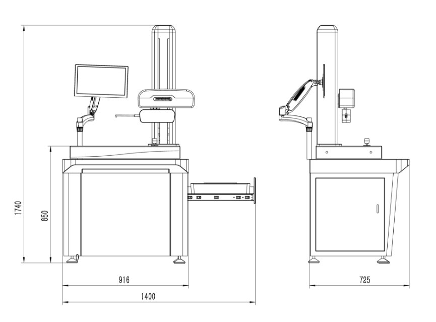 SRT-680G Contour and Roughness Waviness Integrated Tester with Digital Grating Sensor
