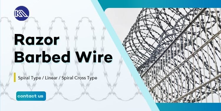 Stainless Steel Razor Barbed Wire Dark Green Wire Of Painted Iron