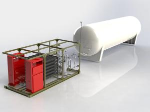 China Mobile Skid Mounted LNG Plant Station Preassembled LNG Refueling System wholesale