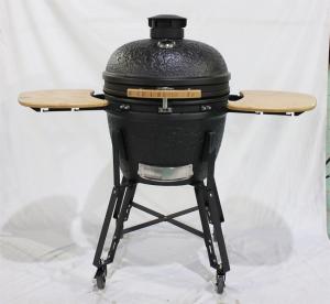 China Charcoal 22 Inch Starry Sky Surface Ceramic Kamado Grills BBQ Bamboo Handlle wholesale