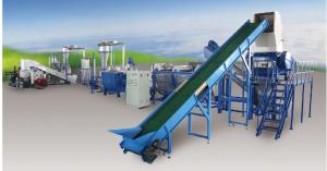 China Pp Pe Film PET Recycling Line Saving Water , Plastic Washing And Drying Machine wholesale