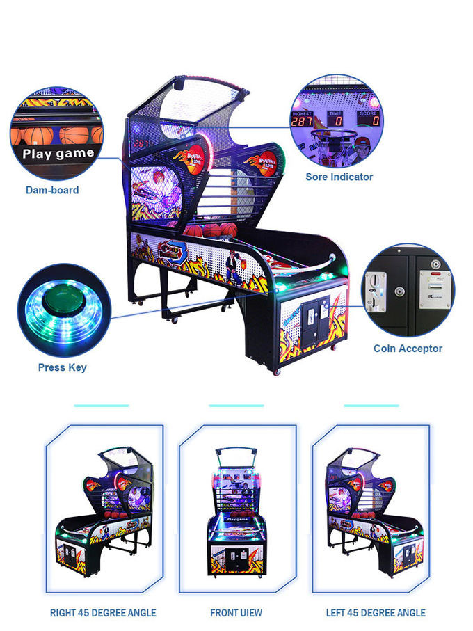 Street Hoops Arcade Machine / Basketball Shooting Machine Arcade Luxury Online Score