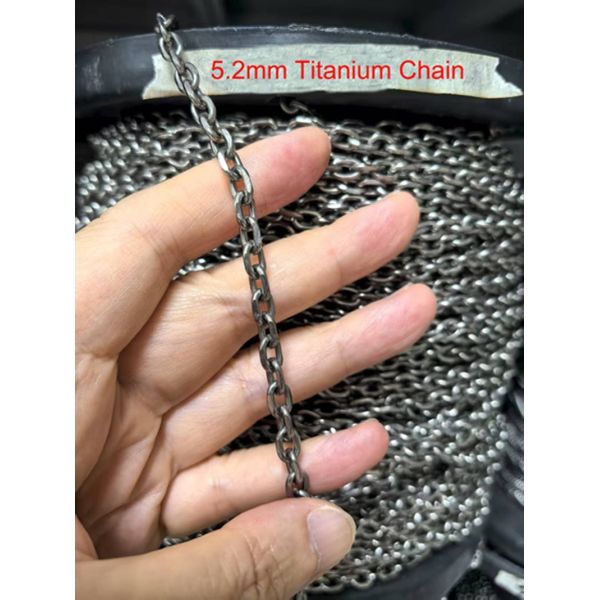 5.2mm and 7.0mm Wide Pure Titanium Chain Titanium Accessories Gentlemen Chain with Cheap Price
