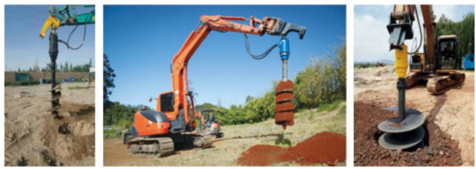 EC120 EC130 EC140 EC210 EC240 Excavator Attachments Hydraulic Earth Auger Drill